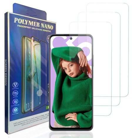 HACIEN Protector de Pantalla para Realme C55, 9H Dureza Cristal Templado móviles película blindada HD película protectora 3 Piezas