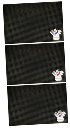 Housoutil 3 Stk Barbershop Thekenmatte Aufbewahrungsmatte Friseur Werkzeugmatte Kaffeemaschinenmatte Haarstylingmatte friseur schneidematte Schere rutschfest Friseurwerkzeug Speicherwerkzeug