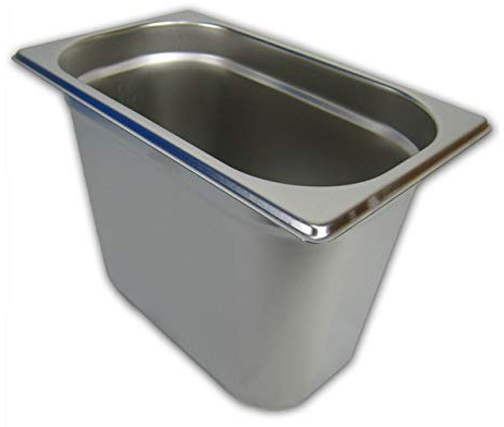 AcMax GN 1/4 Gastronormbehälter GN-Behälter Edelstahl 5,5 Liter Tiefe 200mm Gastronorm