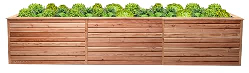 Mega Holz Hochbeet Rhombus XXL Lärche Holz für Außen Naturbelassen Kräuterbeet Gemüsebeet Pflanzkübel