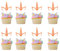 Arthsdite 24pc Unicorn Horn Cupcake Toppers - Unicorn Cupcake Picks for Baby Shower, Birthday, Wedding & Engagement Parties - Rose Gold Glitter