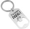 Décapsuleur Ouvre Bouteille Porte-Clé Personnalisé en Inox Brossé - Cadeau personnalisable Parfait pour Papa, Fete des Peres, Ami, Mariage & Plus