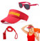 SSKHE 3-teiliges Set Rettungsschwimmer-Kostüm-Set,Rettungsschwimmerhut und Wachpfeife,Sonnenbrille,Rettungsschwimmer Zubehör,Rettungsschwimmer Zubehör für Erwachsene,Männer, Frauen