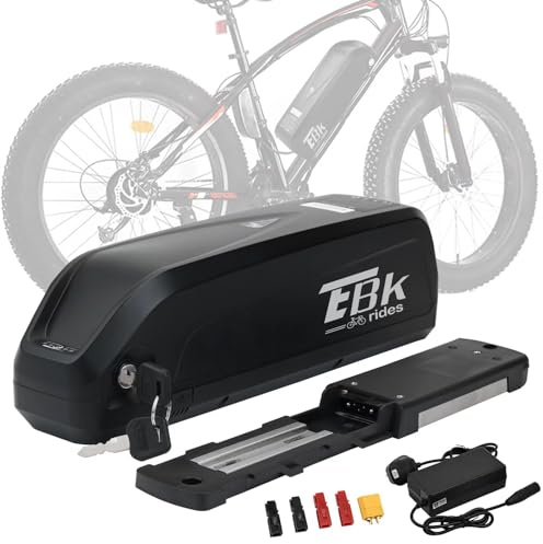 Ebkrides Ebike Battery 48V 13AH Electric Mountain Bike Lithium Battery with 2A Fast Charger, 5 Pin Base Plate, USB Port for 48V Controller 50W-1000W Motor (48V 13AH (0-1000W) 5 Pin+USB)