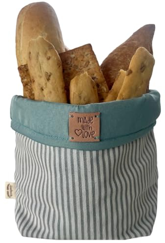 AZ AZFOXES Cestino in tessuto bicolore multiuso cestino in tessuto per pane, pane, organizer per cassetti e scaffali, piccolo stoccaggio, pieghevole, organizer per la casa, 20 x 20