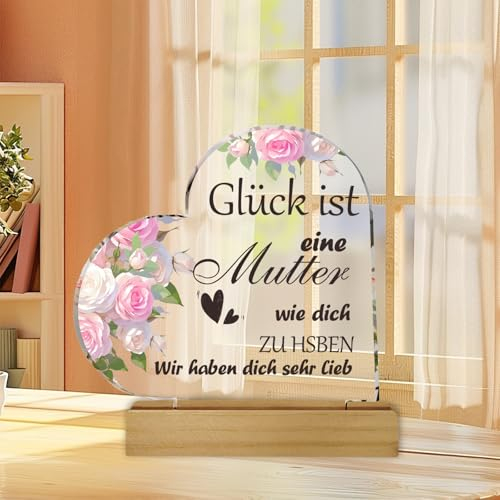 Xiujuers Geschenke für Mama, Geburtstagsgeschenk für Mama, Geschenk Mama Geburtstag, Acryl Deko, Geschenke für Mütter, Besondere Geschenke Mama, Geschenke für Mama Zum Geburtstag (Mutter)