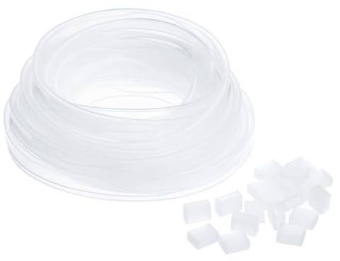 YOKIVE 1 Set Silikon Rohr Hülse mit Ende Kappe LED Rohr Streifen Wasserdicht Staubdichte Abdeckung Ideal für Büro Haus (Klar Passt für 10mm Breit Streifen)