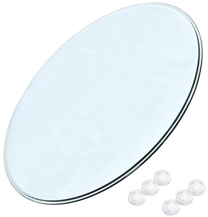 Runde Tischplatte aus gehärtetem Glas, 8 mm dick, für Konferenztische, starke Tragfähigkeit, Esstisch, Glasplatte, Ersatz (80 cm)