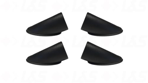 MWH Tischfußkappe 38 x 25 mm 4er Set – Schwarz – Ohne Höhenverstellung