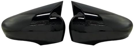 HTUHBCX Spiegelkappe Außenspiegel Für C&lio 4 I&V 2012-2020 Auto Schwarz Bat Seite Spiegel Abdeckung Auto S&Port Bat Design Zubehör Rückspiegel Kappe(Bright Black)