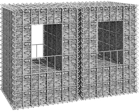 LLEZKBR Furniture Select Gabion Korbpfosten 2 Stück 40x40x60cm Eisen