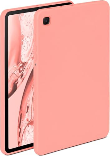 ONEFLOW Funda blanda para Samsung Galaxy Tab S6 Lite, funda de silicona con protector de cámara, funda de silicona con protección para pantalla, funda trasera y funda para tablet, color rosa