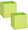 Storanda | 2er Set Aufbewahrungsbox Regal | Faltbare & Extra Stabile Kallax Boxen Aufbewahrung | Aufbewahrungskorb Regalbox für Würfelregal | Ideal für Zuhause & Kinderzimmer | 33x33x33 cm | Apfelgrün