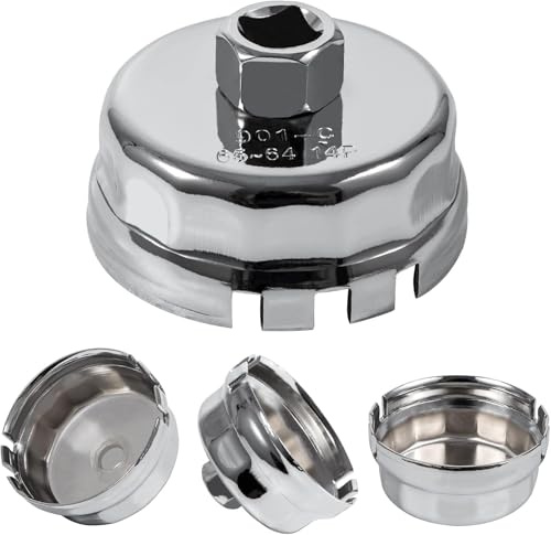 Esoldnic Ölfilterschlüssel 64-65mm 14 Rillen Ölfilter Demontagewerkzeug für Toyota/Lexus/Scion Motoren 1,8 Liter passend für Prius, Prius V, Corolla, Matrix, CT200h, iM, iQ, xD