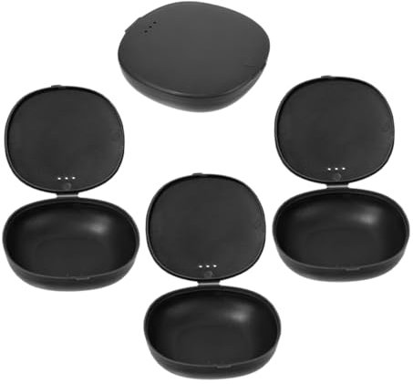 CALLARON 4 Pezzi Custodia Portabicchieri Portadischi Plastica Nera