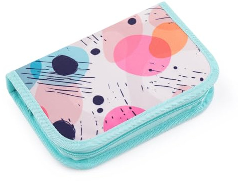 TOPGAL Penn - Federmäppchen für Mädchen/Kinder mit Zwei Klappen, gepolstert, mit Stundenplan und Gummischlaufen. (Penn 24049)
