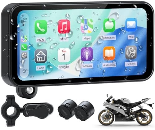Wonsidary W622 6,25 Pantalla Moto CarPlay con IP67 Impermeable,TPMS