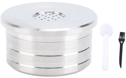 Wiederverwendbare Kaffeekapsel Edelstahl Kaffee -Schotenfilter für Delta Q Kaffeemaschine umweltfreundlich haltbar einfach zu reinigen inklusive Löffelbürste (mit Bürstenlöffel)