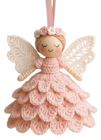 Häkel-Set Für Anfänger - 15cm Engels Häkeln Bastelset, EngelPuppe Ornament Strickhandwerk, Weihnachtsbaum-Dekoration, Warme Party-Deko, Für Männer, Frauen, , Freunde, Kollegen, Zufällige Farbe