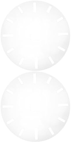 BAZEITFLOW 2pcs Acrylic Round Clock Router Template with Clock Dial Stencils for Woodworking DIY Inlay Projects Accurate Face Stencil for Wall Numbers and Painting Craft