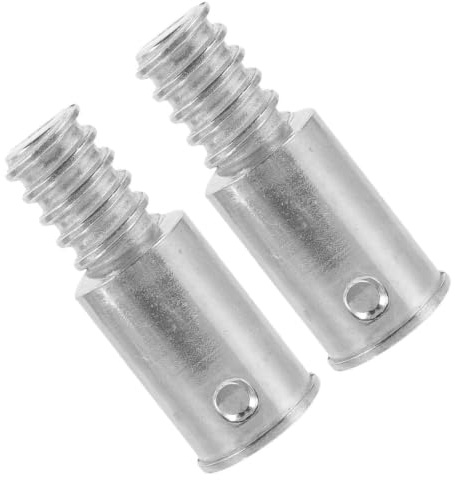 Artibetter Broom Gewindeadapter 2 Stück Edelstahl 25mm American Stil | Gewindespitzen für Stangen, Silber Verzinkt, Einfache Montage, Passend für Reinigungswerkzeuge und Stäbe