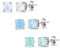 Philip Jones Pack of Three Opal Earrings Created with Zircondia® Crystals