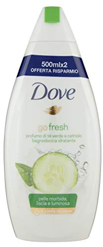Dove Go Fresh Duschgel, Duft von grünem Tee und Gurke, 2er Pack (2 x 500 ml)