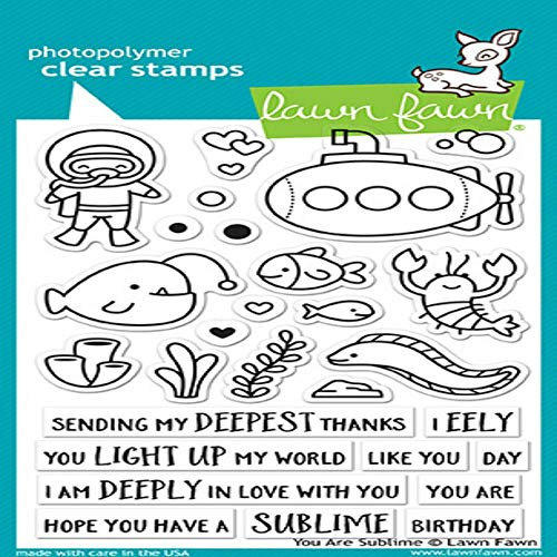 Lawn Fawn Clear Stamp Set You Are Sublime Set of 28 | 4 x 6
