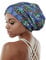 FocusCare Women's Slap Hat,Satin Lining Oversized Natural Hair Sleeping Blue Green