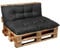 Garden Factory Palettenkissen Palettenauflagen Palettenpolster Sitzkissen, Rückenlehne oder Set, Gesteppt (Set (Sitzkissen 120x80 + Rückenlehne 120x40), Anthrazit)
