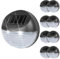 GEEZY Solar Fence Lights, Set of 8 – Cold White LED, Black, Auto On/Off Dusk-to-Dawn, Water & Weather Resistant – Solar Lights Outdoor Garden for Walls, Fences, Decks