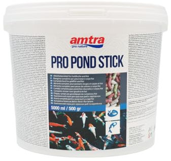 Amtra Pro Pod Stick 5000 ml - Mangime completo per Carpe Koi, pesci rossi d'acquario e laghetti ornamentali, in stick galleggianti di 12-14 mm