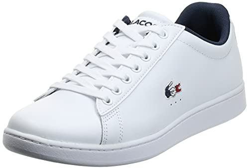Lacoste Carnaby EVO TRI1 SMA, Zapatillas Hombre, Wht/Nvy/Red, 40.5 EU