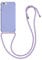 kwmobile Crossbody Case Compatible with Apple iPhone 6 / 6S Case - TPU Silicone Cover with Strap - Lavender
