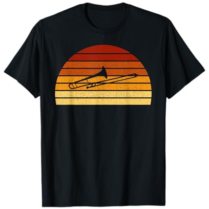 Vintage Sonne Posaune Geschenk für Posaunisten T-Shirt