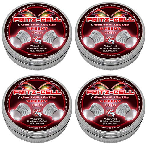Fritz-Cell Diabolos 4,5 mm Rundkopf Speedy für Luftgewehr – 2000 Stück
