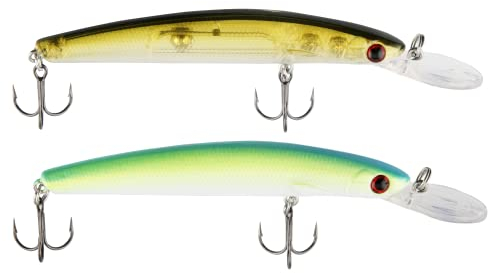 Zanderfang – Wobbler TROMMLER 9,5 cm 9,5 g – Olive-matt & Neon-grün – Hardbait mit Rassel – tieflaufender Kunstköder für Barsch & Zander – Spinnfischen Raubfischangeln