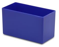 1a-TopStore 25 Stück Einsatzkasten Serie E63, farblich sortiert, 5 Farben u. 4 Größen, aus Polystyrol, Industrienorm, für Schubladen, Sortimentskästen etc. (blau, 63/2 108x54x63 mm)