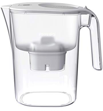 Philips AWP2938WHT/10 Micro X-Clean Wasserfilterkaraffe – Weiss, 4 litres, Digitaler Timer, Brita kompatibel
