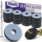 Filzada® 26x Teflongleiter zum Schrauben - Ø 38 mm (rund) - Möbelgleiter/Teppichgleiter PTFE (Teflon) inkl. Schrauben