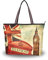 RXYY London Big Ben Union Jack Handtaschen und Geldbörse für Frau Tote Tasche groß Kapazität obenGriff Käufer Schulter Tasche