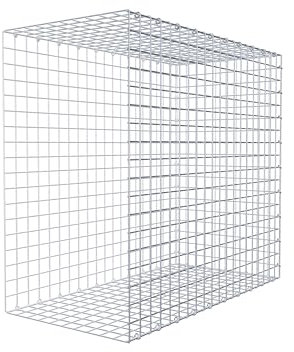 GABIONA Gabione zur Erweiterung (L x H x T cm: 100 × 90 × 50) – Steinkorb aus 4 mm Draht, C-Ring Verschluss mit Gratis-Zange – für Verlängerung in der Länge, ohne Stirngitter – Gabionenzaun