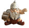 Koly-Hundebett Wikinger Victor Norse Zwerg Gnom Statue, Wikinger Garten Gnom Gartenzwerge Gartenfigur Vollfarbdekoration Statue Outdoor Home Yard Dekor