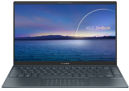 ASUS Zenbook 14 UM425QA-KI072T PC Portable 14'' FHD (AMD Ryzen 7-5800H, RAM 16Go, 512 Go SSD PCIe, Windows 10) NumberPad et Clavier AZERTY Français