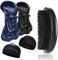 Furwabo 2 Stücke Silky Durags mit Elastischer Wave Cap und Wellenbürste Unisex,Nacht Schlaf Mütze DOO Rag Haarwellen Bürsten Kits, Strumpf Kompressions Kappen für 360 540 und 720 Wellen