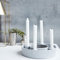 House Doctor Kerzenständer The Ring Polystone Ø26cm grau