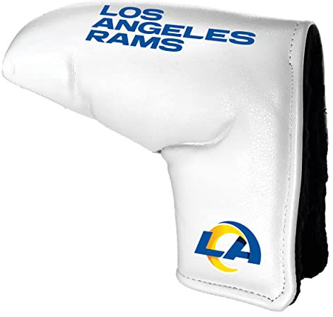 Team Golf NFL Los Angeles RAMS Printed Team Golf NFL Tour Blade Putter Cover (White), Fits Most Blade Putters, Scotty Cameron, Taylormade, Odyssey, Titleist, Ping, Callaway