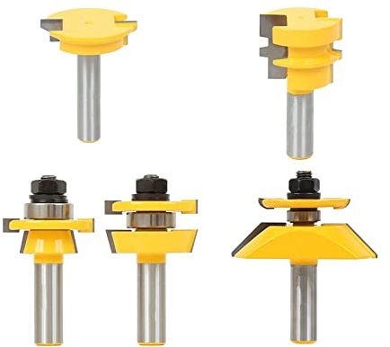 5pc Shaker Raised Panel Cabinetmaker Router Bit Set- 1/2 Shank Door Knife Woodworking Cutter Tenon Cutter For Woodworking Tools