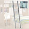 Hochbett Leiter Wohnheim Farm Etagenbett Leiter - 150 cm Lange Metallgraue Wohnmobil-Etagenleitern für Wohnmobile, Wohnwagen, Zuschneidbare Schlafsaal-Etagenleiter mit Haken