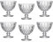KYY'Z Glass Dessert Bowls Ice Cream Sundae Fruit Dinner Cocktail Dishes Cups Fruit Salad Trifle Serving Footed Bowl Lead Pb Free Glass Capacity: 300ml Set of 6